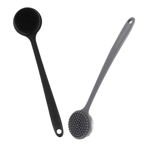 2 Pcs Bath Brush Man Silicone Shower Body Hand Held Scrubber Handheld