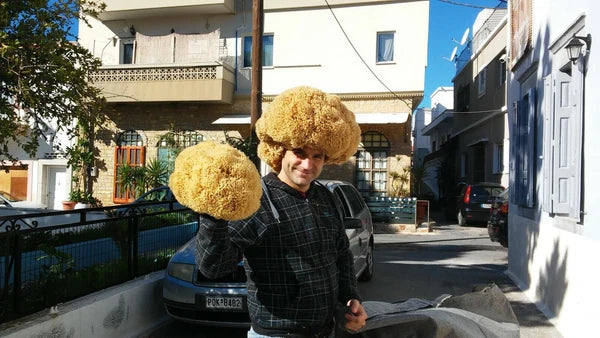 Honeycomb Natural Sea Sponge From Kalymnos - Greece for shower, Processed by Me.