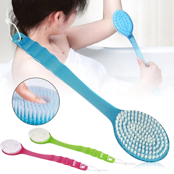 Long Handle Exfoliating Soft Bath Body Back Shower Brush Massage Skin Scrubber