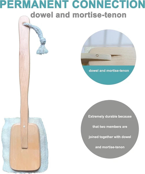 3 Pack Natural Exfoliating Loofah Luffa Loofa Bath Brush on a Stick - with Long