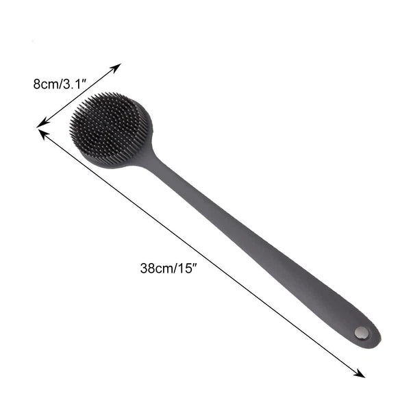 Silicone Body Brush Bath Brush Back Scrubber Long Handle Bath Shower Brush