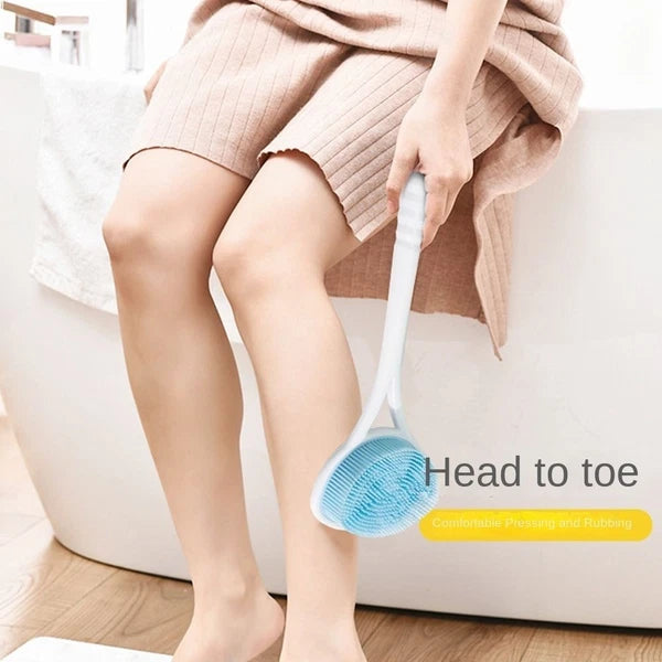 Comfortable Bath Soft Back Brush Double-sided Skin Massager  Lazy
