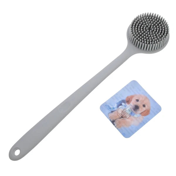 Silicone Bath Brush Man Back Cleaning Scrubber for Long Handle Shower