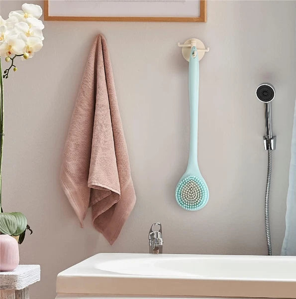 BEDELITE Back Scrubber for Shower - Long Handle Bath Brush (16.4 inches)