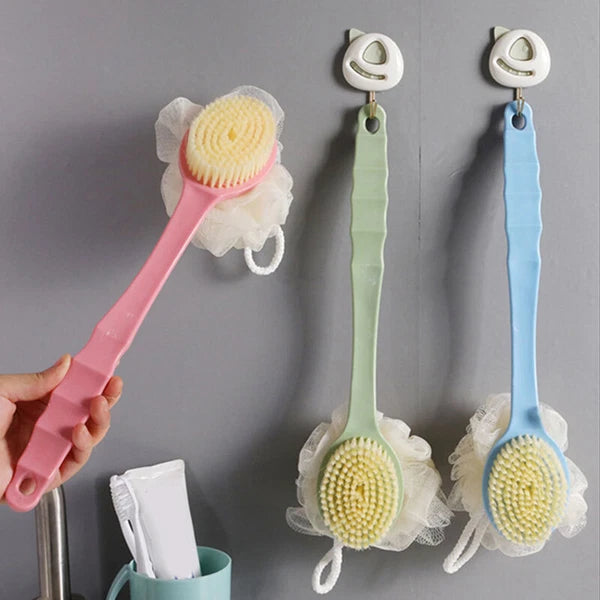 Long Handle Bath Brush Back Scrubber for Shower Loofah Sponge Body Back Brushes