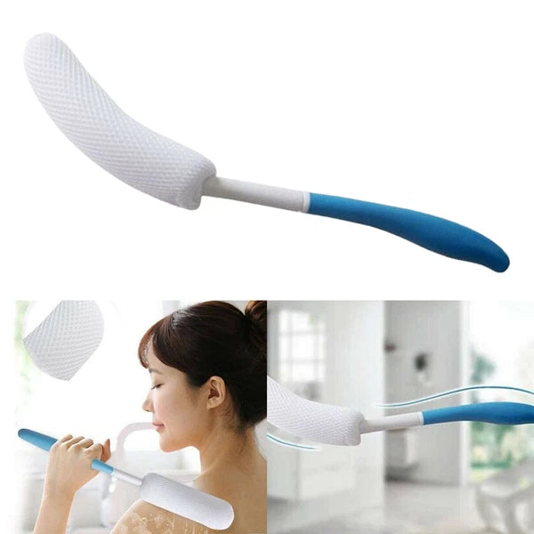 Back Shower Brush Easy-To-Reach Body Brush with Non-Slip Handle Long Curved NEW