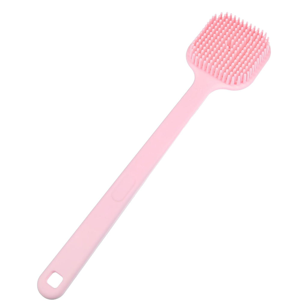 Soft Silicone Long Handled Bath Shower Body Brush Back Scrubber for Men Women