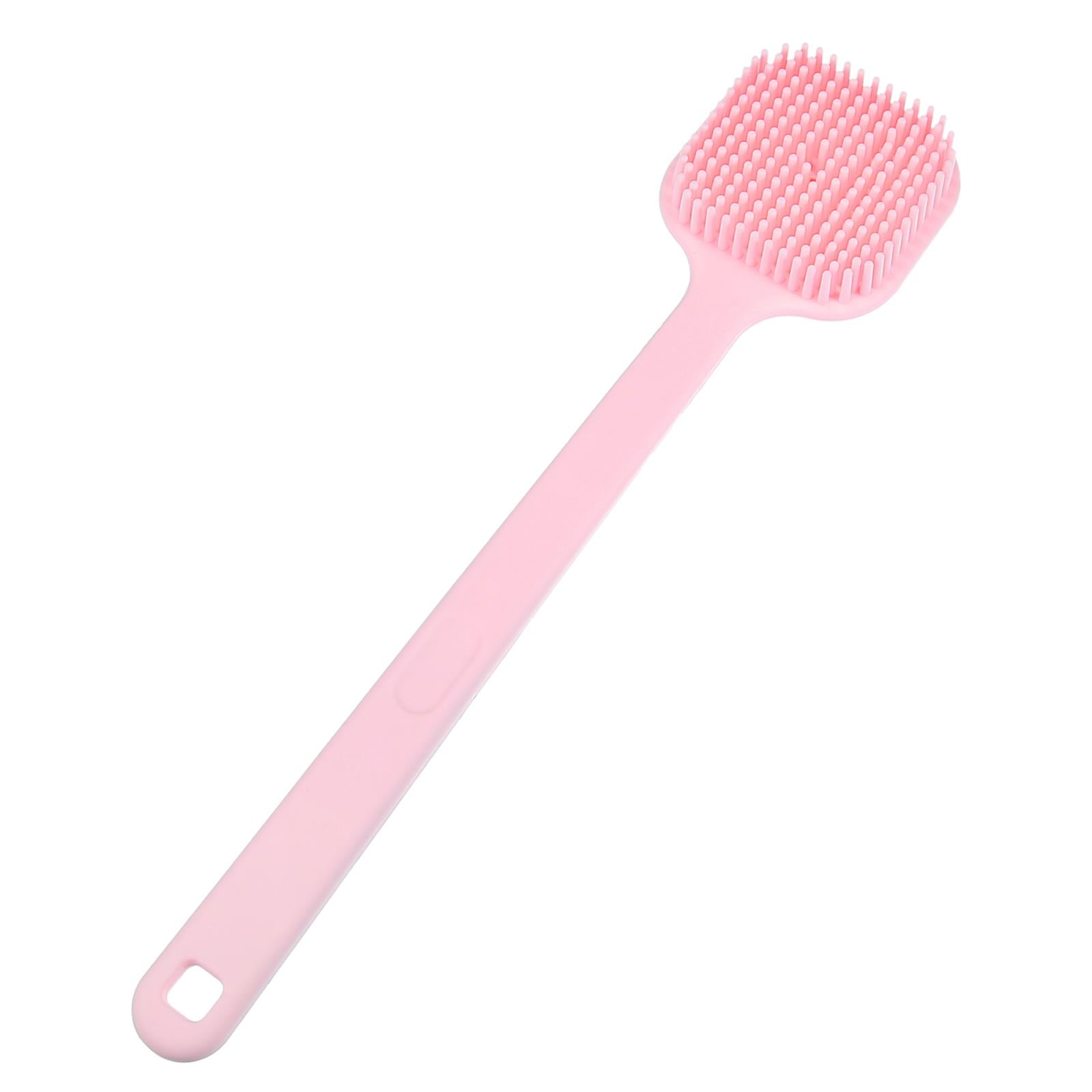 Soft Silicone Long Handled Bath Shower Body Brush Back Scrubber for Men Women